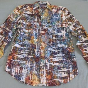 Robert Graham Axle  Long Sleeve Sport Shirt Multi Color Classic Fit Size M